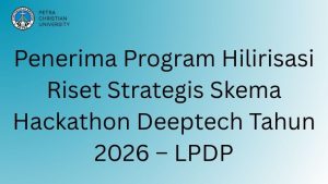 Penerima Program Hilirisasi Riset Strategis Skema Hackathon Deeptech Tahun 2026 – LPDP